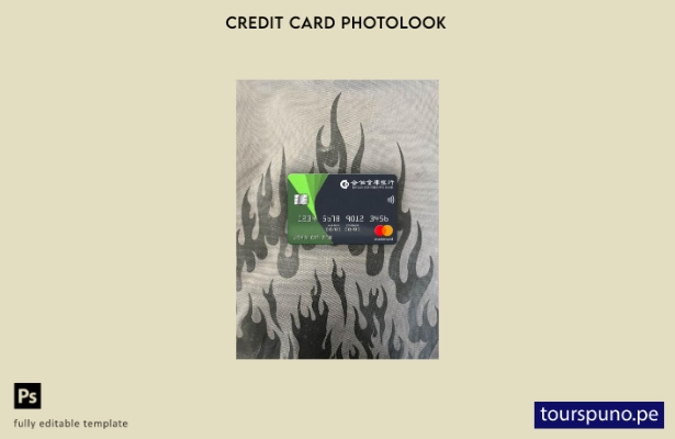 listo para imprimir plantilla frontal de aspecto fotográfico de mastercard d 108